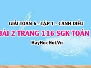 Giải bài 2 trang 116 Toán 6 Tập 1 SGK Cánh Diều: Tư duy hình học